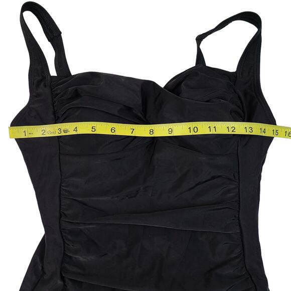 NEW Swimsuits for All One Piece Bathing Suit Black 12 Ruched - Picture 3 of 6